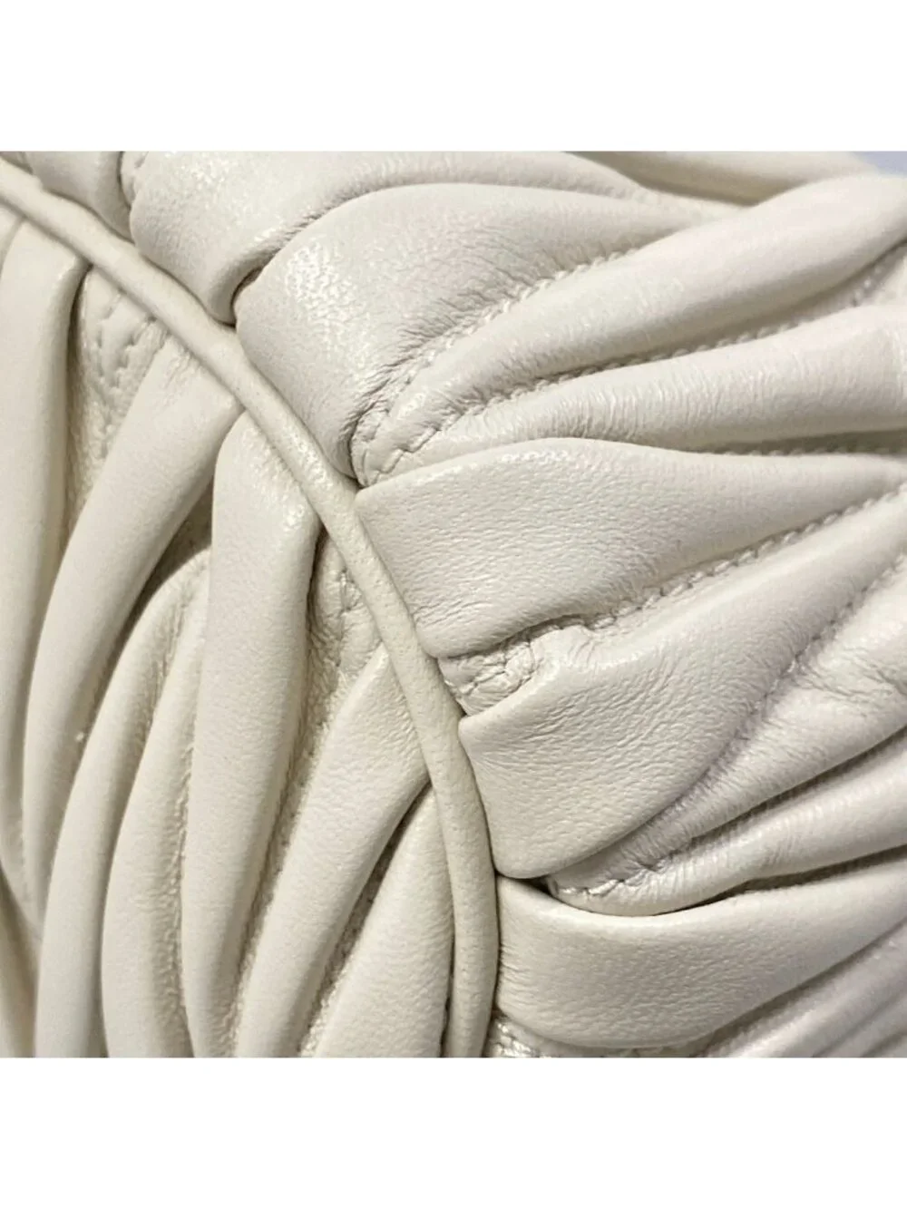 Miu Miu Matelasse Bianco Mini Bag Leather